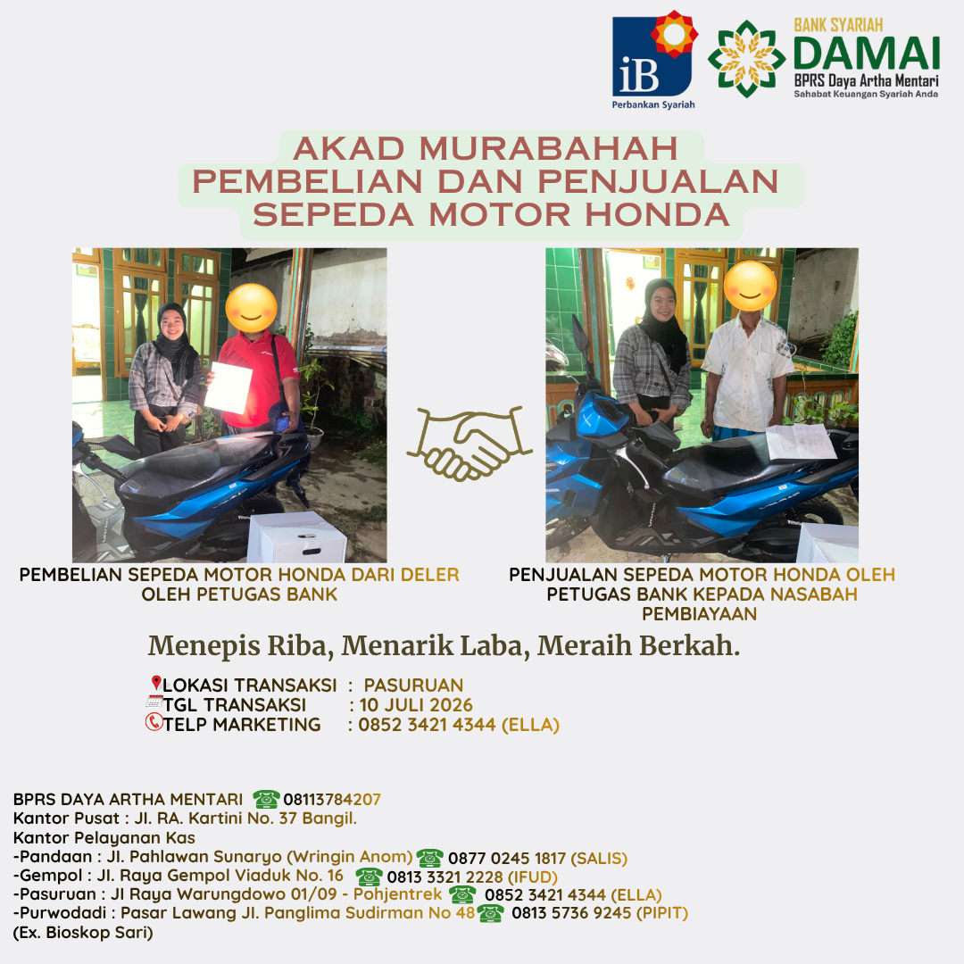 Akad Murabahah – Sepeda Motor Honda