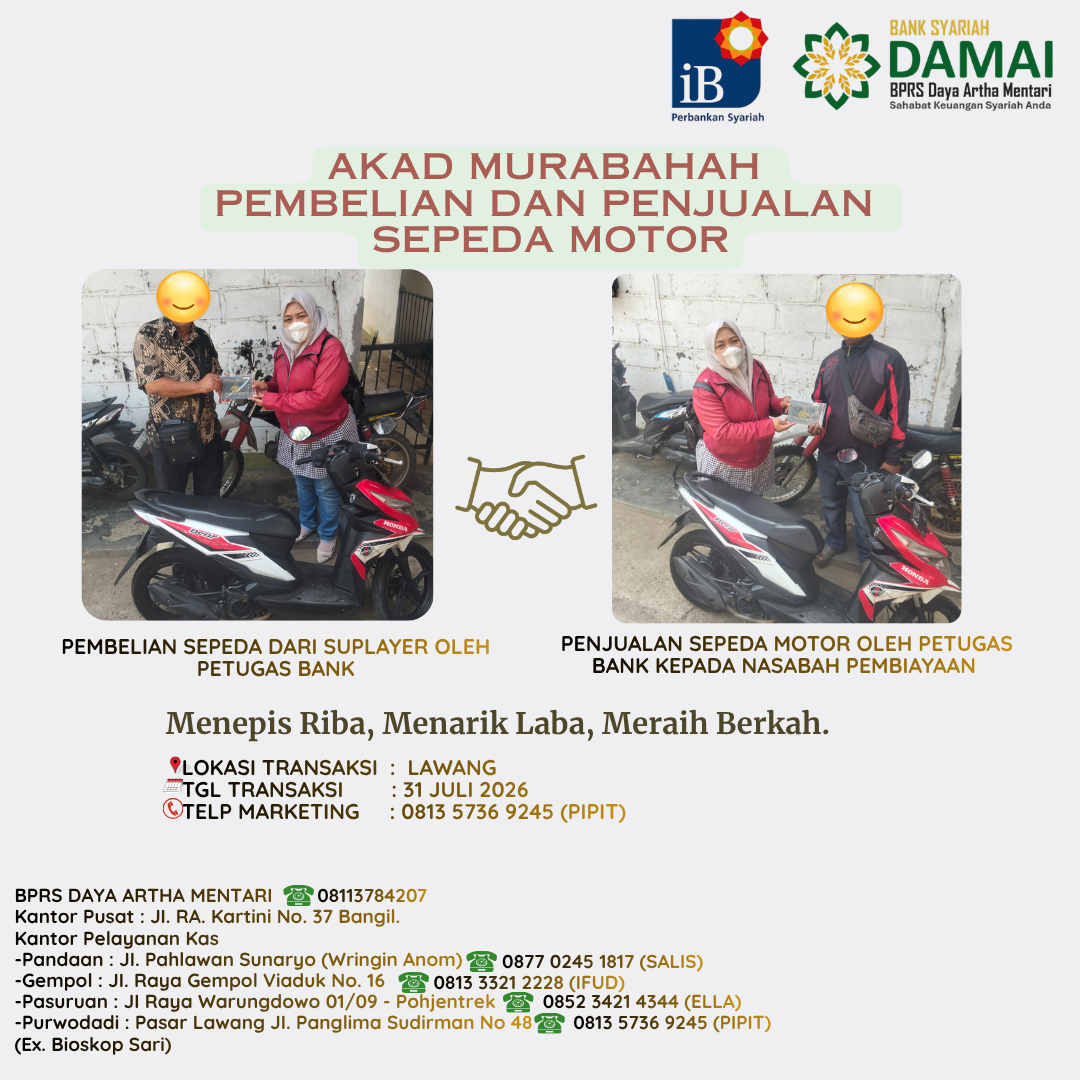 Akad Murabahah – Sepeda Motor